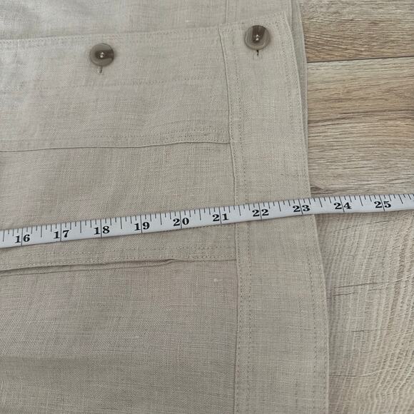 Coldwater Creek Journeys Lightweight Washable Linen Jacket Flax Khaki XL - Picture 10 of 10
